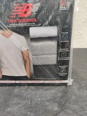 New Balance Cotton Performance Short Sleeve V Neck Tee 3Pk Tagless M 38-40 NIB