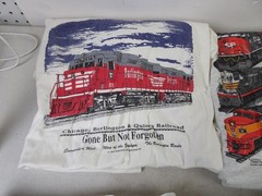 Lot of 6 Vintage Railroad Train T-Shirts Size 2XL – White – Worn and Yellowed