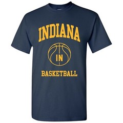 Indiana Classic Basketball Arch Basic Cotton T-Shirt