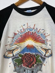 Vintage 80s Journey 1982 Concert Tour T-Shirt Rose Bowl Blue Oyster Cult Raglan