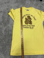 1989 Bear In Mind Concord Mass Aging Isnt So Bad T shirt Yellow M Vintage Single