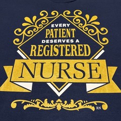 Vintage 90’s Registered Nurse RN Navy Blue Shirt Mens Size L Single Stitch