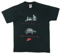 Nike Mens Vintage Rabbit Just Do It No Finish Line T Shirt Size M Black USA