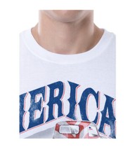 Way To Celebrate Men’s White American Custom Pickup Graphic Muscle Tank Top