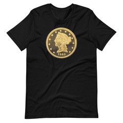 Liberty Head Gold Coin T-Shirt — 1840 Coin Shirt Tee — Coin Collector Gift