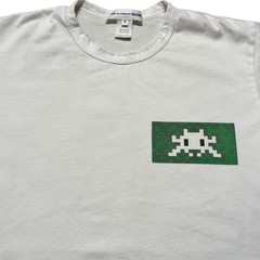 Rare COMME des GARCONS SHIRT Invader T-shirt M Cotton Asymmetrical Extended Tee