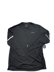 Kenneth Cole Mens Black Long Sleeve Active T-Shirt L Reflective Wicking
