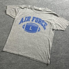 Air Force Football Shirt Mens Large Gray Graphic Tee T-Shirt Military 70s