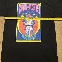 Official Rick And Morty Adult Swim Men’s Black Shirt Psychedelic Graphic Medium