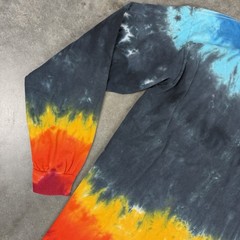 Led Zeppelin T Shirt Mens Large Multicolored Long Sleeve Tie Dye Flaws Preowned