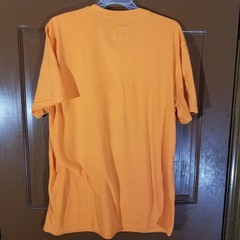 Adidas Ultimate Tee Men XL Orange Big Logo Athletic Training Shirt Performance
