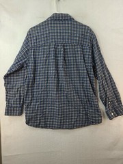Chaps Mens Large Blue Plaid Long Sleeve Button Up Flannel Shirt