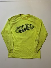 Lot Of 2 Suavecito Pomade Hair Styling Graphic L/S Orange Neon T-Shirts Sz. M