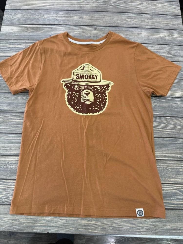 Landmark Project Mens Smokey Bear T-Shirt Medium Sustainable Cotton/Polyester