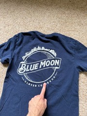 Blue Moon Beer Graphic Tee Shirt Size Small Tee Luv Denver Colorado