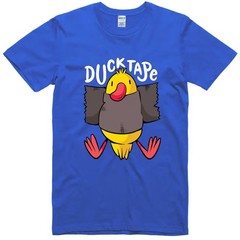 Funny T Shirt Duck Tape Print Regular Fit 100% Cotton Tee