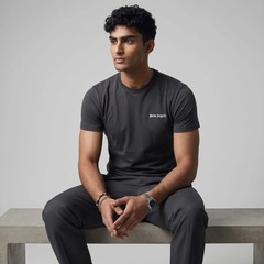 Palm Angels PLA1UMBTS01BI Men’s Black T-Shirt Bipack 2-Piece Set