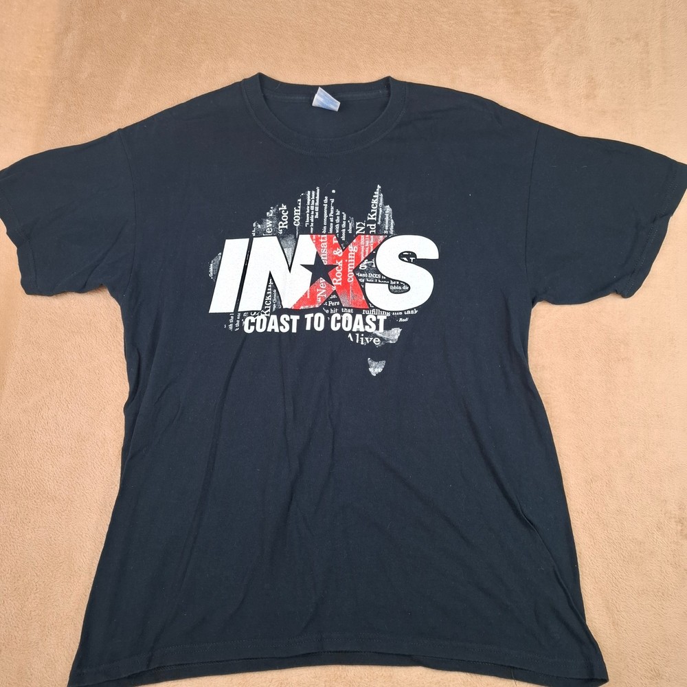 INXS T-shirt Australia Tour Coast to Coast 2012 – Size L on Gildan Label