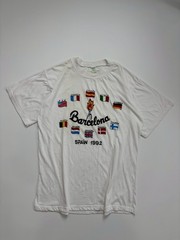 Vintage 1992 Barcelona Spain Olympic Games T-Shirt Single Stitch Graphic Tee L