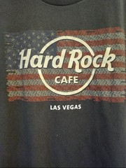Hard Rock Cafe Las Vegas Patriotic Shirt Large American Flag Blue BG8