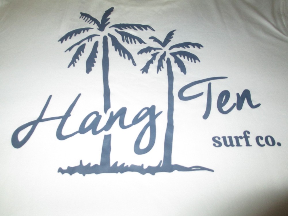 HANG TEN 10 SURF CO. CALIFORNIA LIFESTYLE CULTURE PALM TREES L/S T-SHIRT-XL-NEW