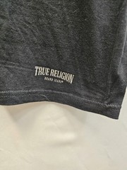 True Religion Metallic Logo Black S/S 100% Cotton T-Shirts Large Y2K