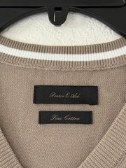 Porter & Ash Luxury Essential Men’s Size M Taupe Viscose Blend Casual T-Shirt