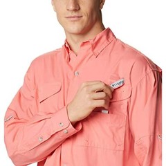 Columbia Men’s Bonehead Long Sleeve Shirt, Salmon, XX-Small Fishing, Hiking