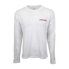 DIAMOND SUPPLY COMPANY SPEED LOGO T SHIRT LONG SLEEVES WHITE