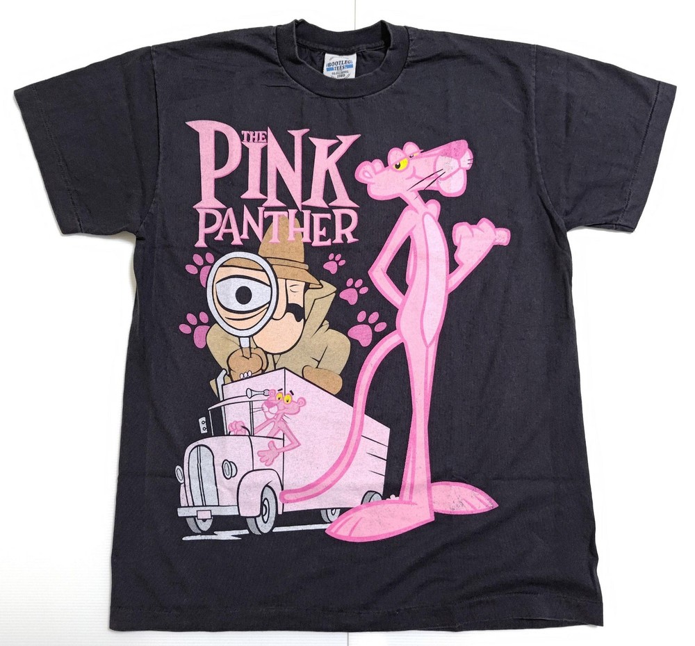 RETRO PINK PANTHER CARTOON UNISEX T-SHIRT S-5XL (2-SIDED)