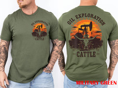 CTT Oil Exploration & Cattle Company Texas T-Shirt | Front & Back Print