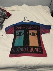 1994 Rolling Stones Voodoo Lounge 2XL Vintage Tee Tie Dye Overprint Front & Back