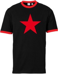 Red Star Ringer Shirt Black/Red