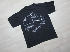 Vintage 1990’s Coal Chamber T-Shirt (L) Blue Grape Nu-Metal Autographs on Back