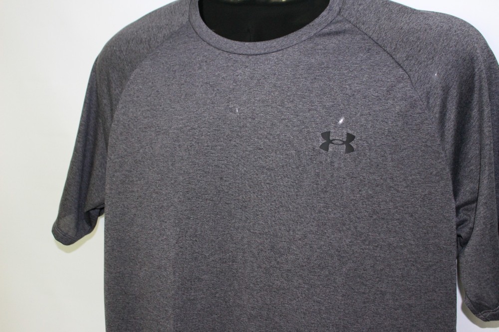 UNDER ARMOUR THE TECH TEE Men’s GREY PERFORMANCE S/S T-SHIRT SZ: LT 1326413-090