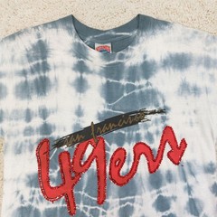 Vintage 90s San Francisco 49ers x NutmegT-Shirt Large, Beaded Bedazzled Tie-Dye