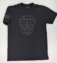 5.11 Tactical T Shirt Mens Large Black Graphic Short Sleeve 100% Cotton