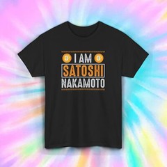I Am Satoshi Nakamoto Shirt Bitcoin Blockchain Crypto Tee S-5XL