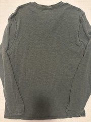 LUCKY BRAND Mens Long Sleeve 3-Snap Henley Slub Jersey T Shirt Green Size L