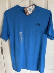 NWT $36 The North Face Men’s S Tri-Blend Tee Blue Performance Cotton Feel