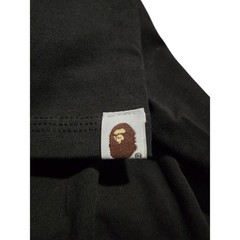 A Bathing Ape BAPE Black Graphic Santa Ape Head Size Med NWT