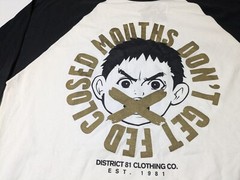 D-81 Shirt Men’s 3X Graphic Closed Mouth Don’t Get Fed 3/4 Sleeve