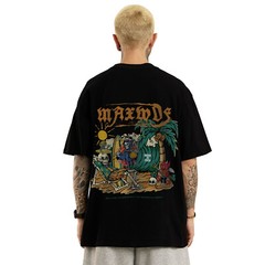 MFCT Men’s Streetwear Artwork Graphic Tee Crewneck Half Sleeves T-shirt