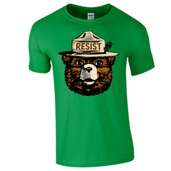 RESIST SMOKEY THE BEAR FASCISM ANTI TRUMP MAGA Political T-Shirt