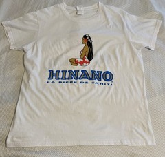 Hinano Tahiti Shirt White Beer Logo Graphic Short Sleeve Tee Gildan XL