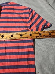 Polo Ralph Lauren Shirt Mens M Blue Pink Striped Preppy Pony Casual Pocket Tee