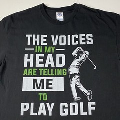 Vintage Men’s Golf T Shirt Funny The Voices In My Head XL XG TG