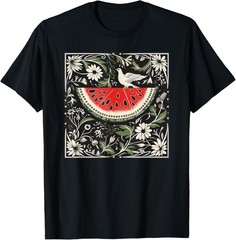 Free Palestine Fruits Watermelon Map T-Shirt