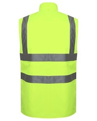 PADDED HIGH VISIBILITY REVERSIBLE BODY WARMER