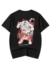 Niepce Men’s Inferno White Tiger Graphic Tee Japanese Streetwear T-Shirt